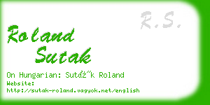 roland sutak business card